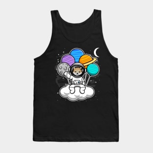 Astronaut Floating Dogelon Mars Coin To The Moon Crypto Token Cryptocurrency Blockchain Wallet Birthday Gift For Men Women Kids Tank Top